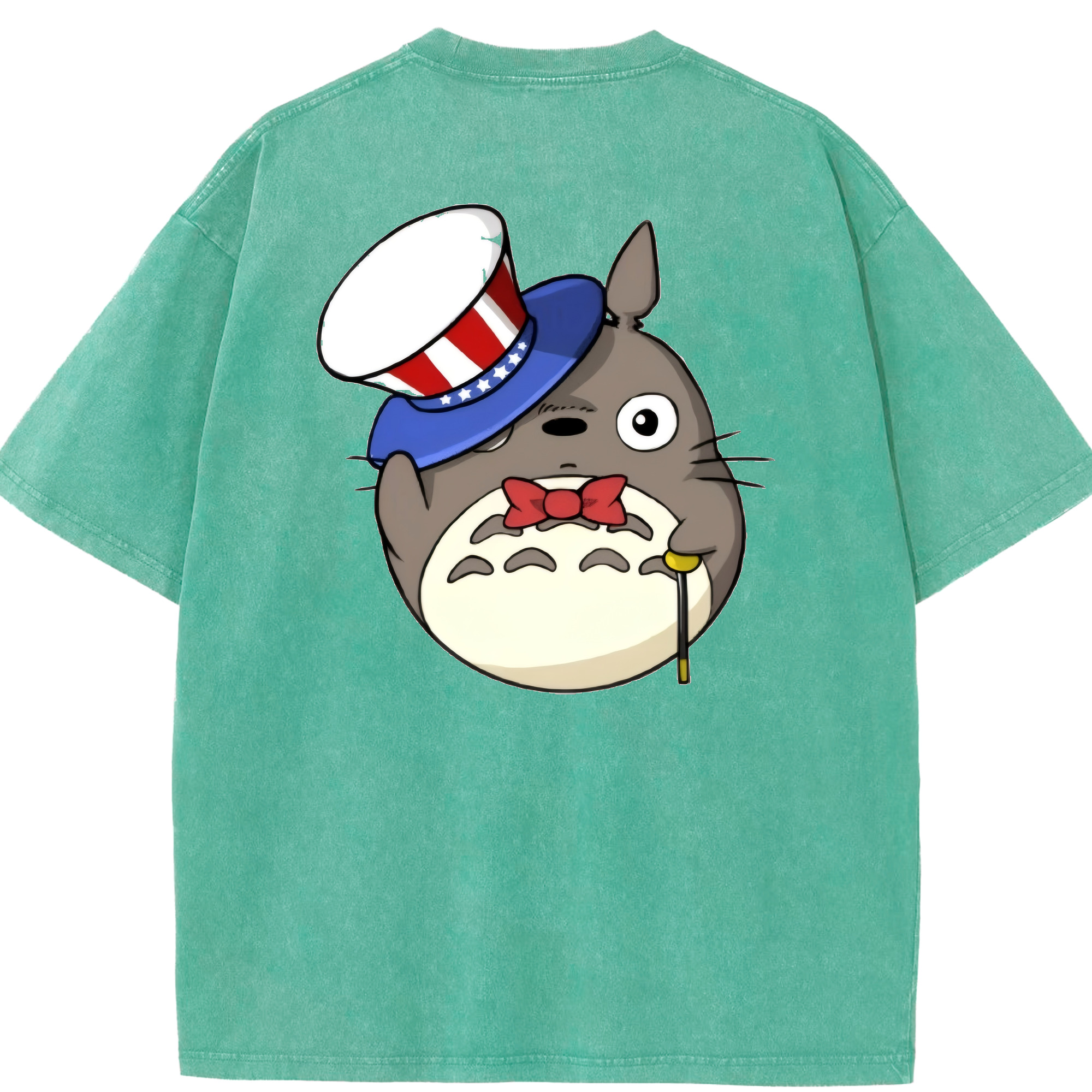 （画像用） となりのトトロ 草壁メイ 草壁サツキ My Neighbor Totoro Satsuki Kusakabe Mei Kusakabe 綿100% ヴィンテージ風 半袖Tシャツ（背面プリント）